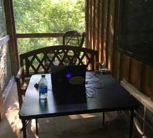 Sarah's magical writing place.