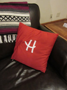 red pillow