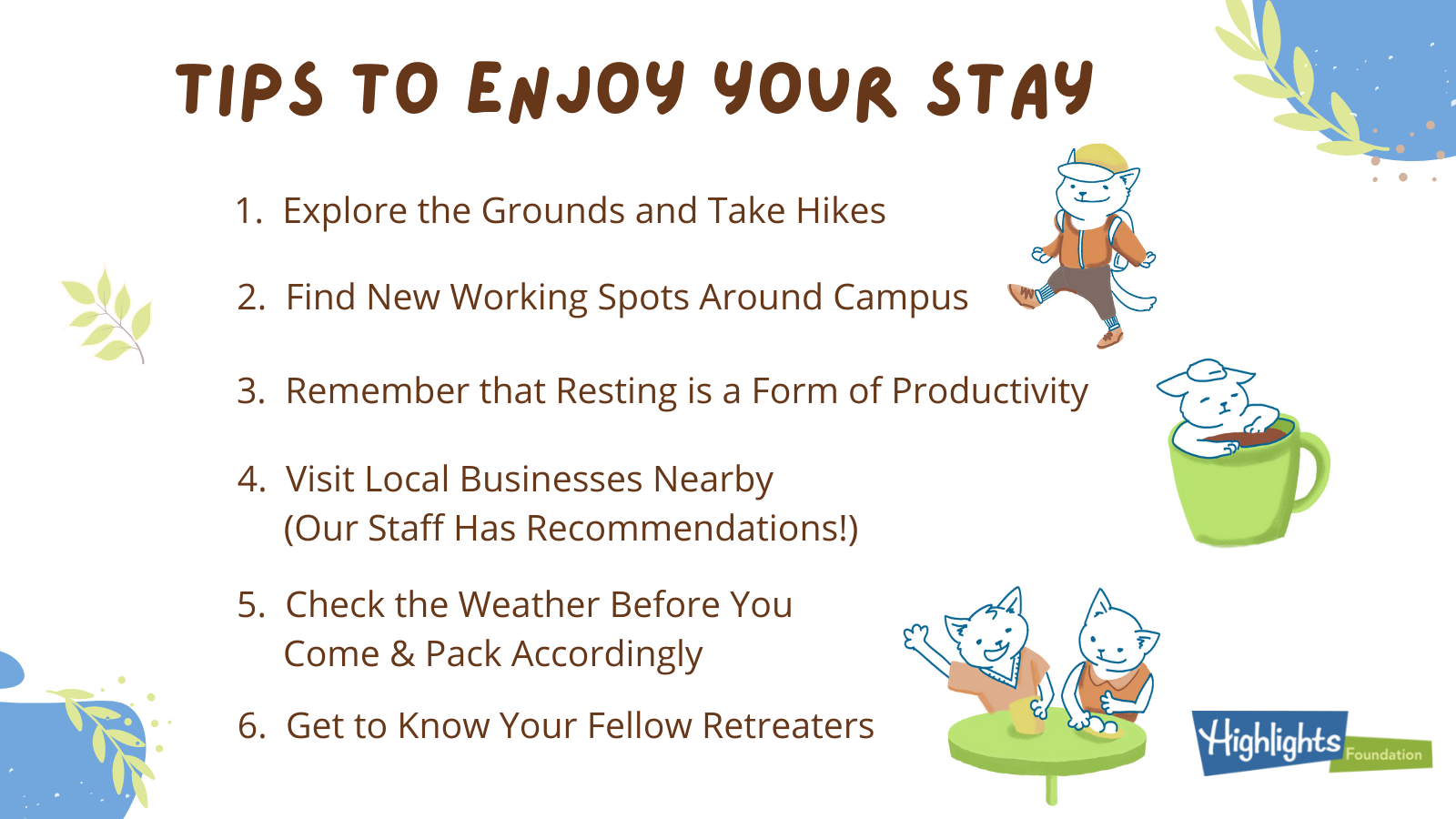 Tips to enjoy your stay T size Tips to Enjoy Your Stay