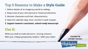 Top 5 Reasons to Make a Style Guide for Your Novel