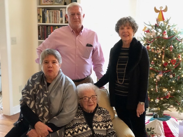 Kay with her children Carolyn, Thom, and Charlotte.