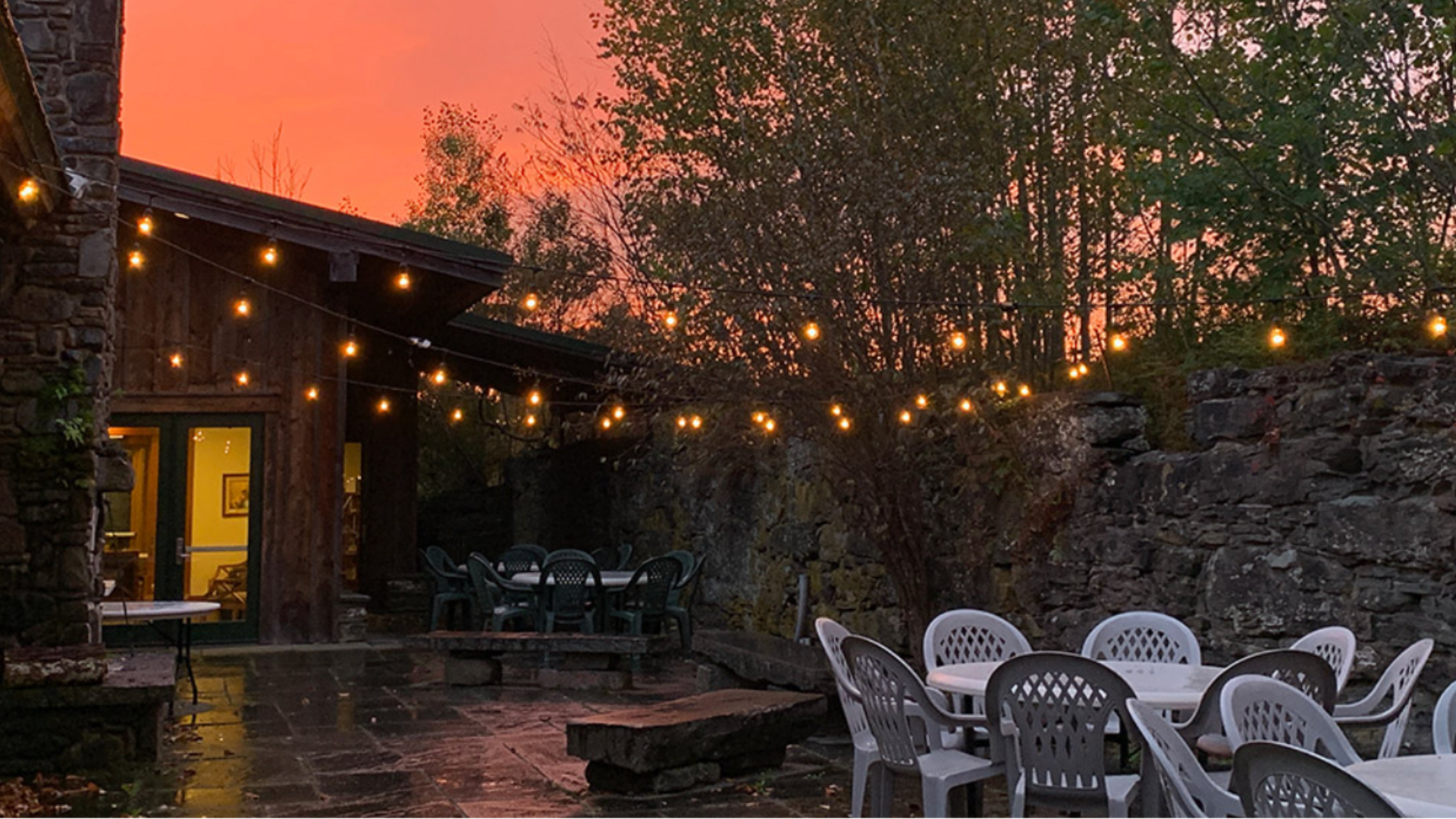 Barn Patio at Sunset