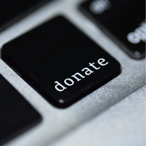 Donate Online (keyboard image that says donate)