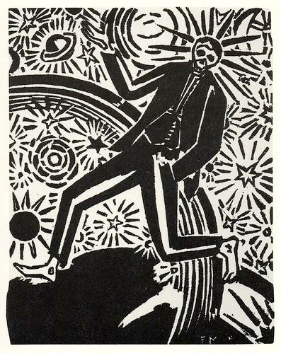 Franz Masereel, page from THE SUN, woodcut, 1922