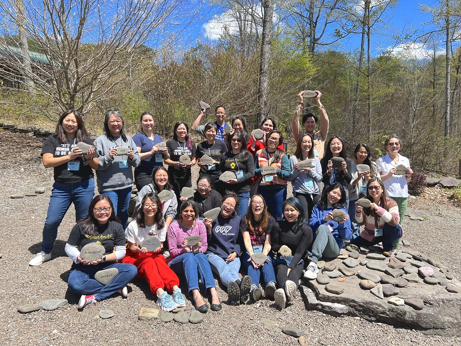 Writers and Illustrators at the Asian American Voices Retreat in Our Word Garden