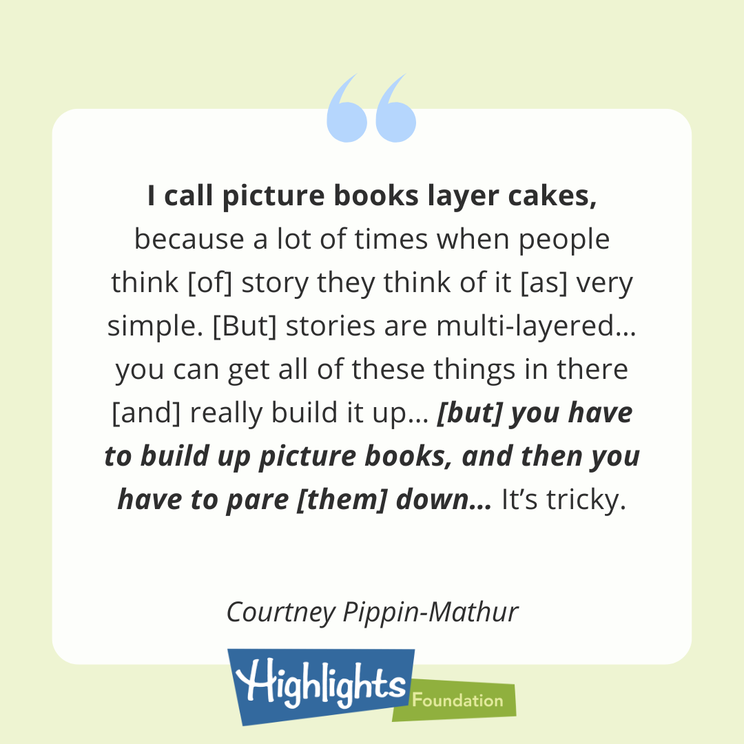 A Quote about Picture Books as Layer Cakes from Courtney