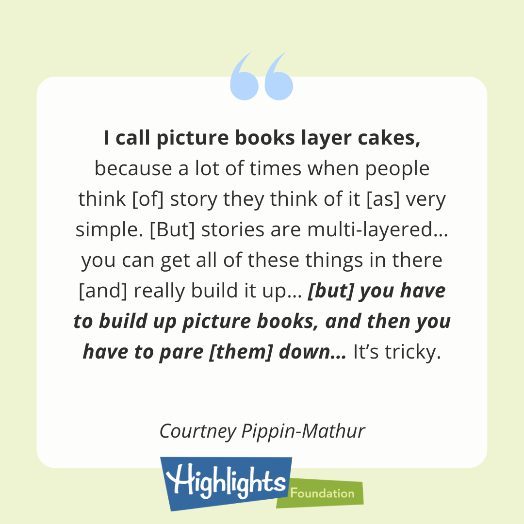 Courtney Quote A Quote about Picture Books as Layer Cakes from Courtney