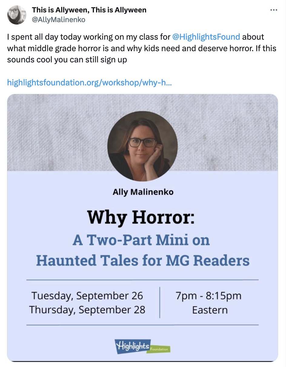 horror-post Post from faculty about their workshop