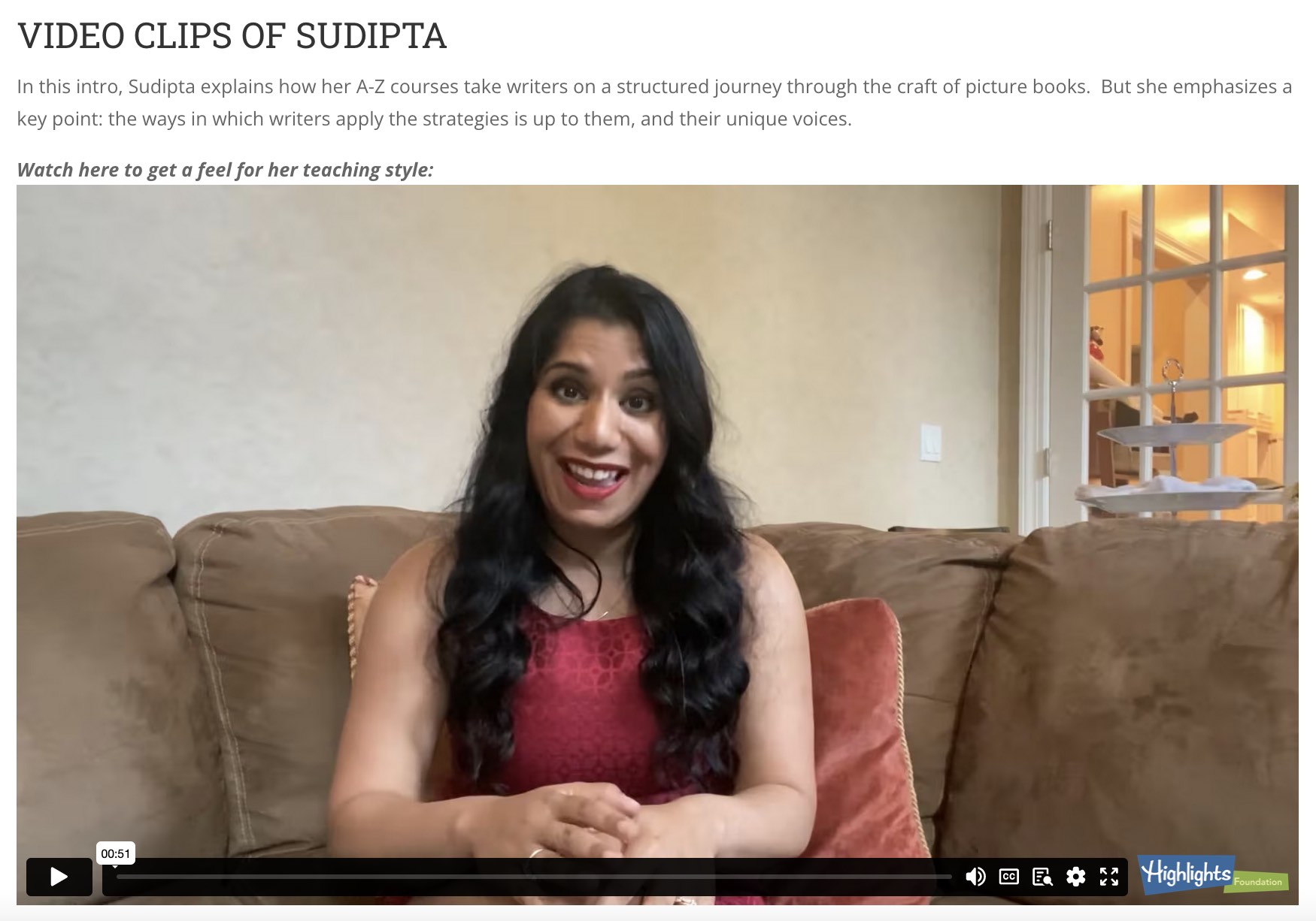 Sudipta's Author Page on our website