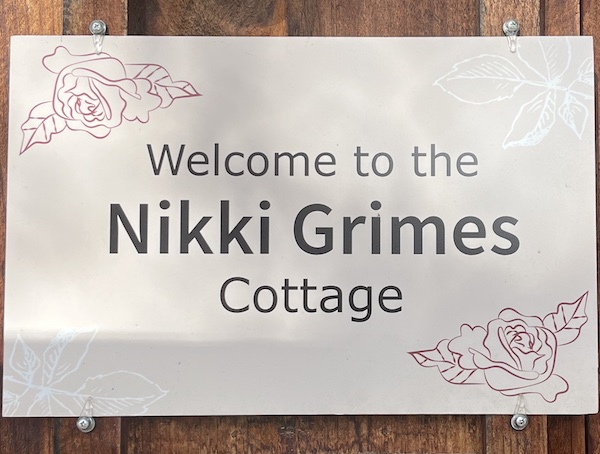 Nikki Grimes Cottage Sign