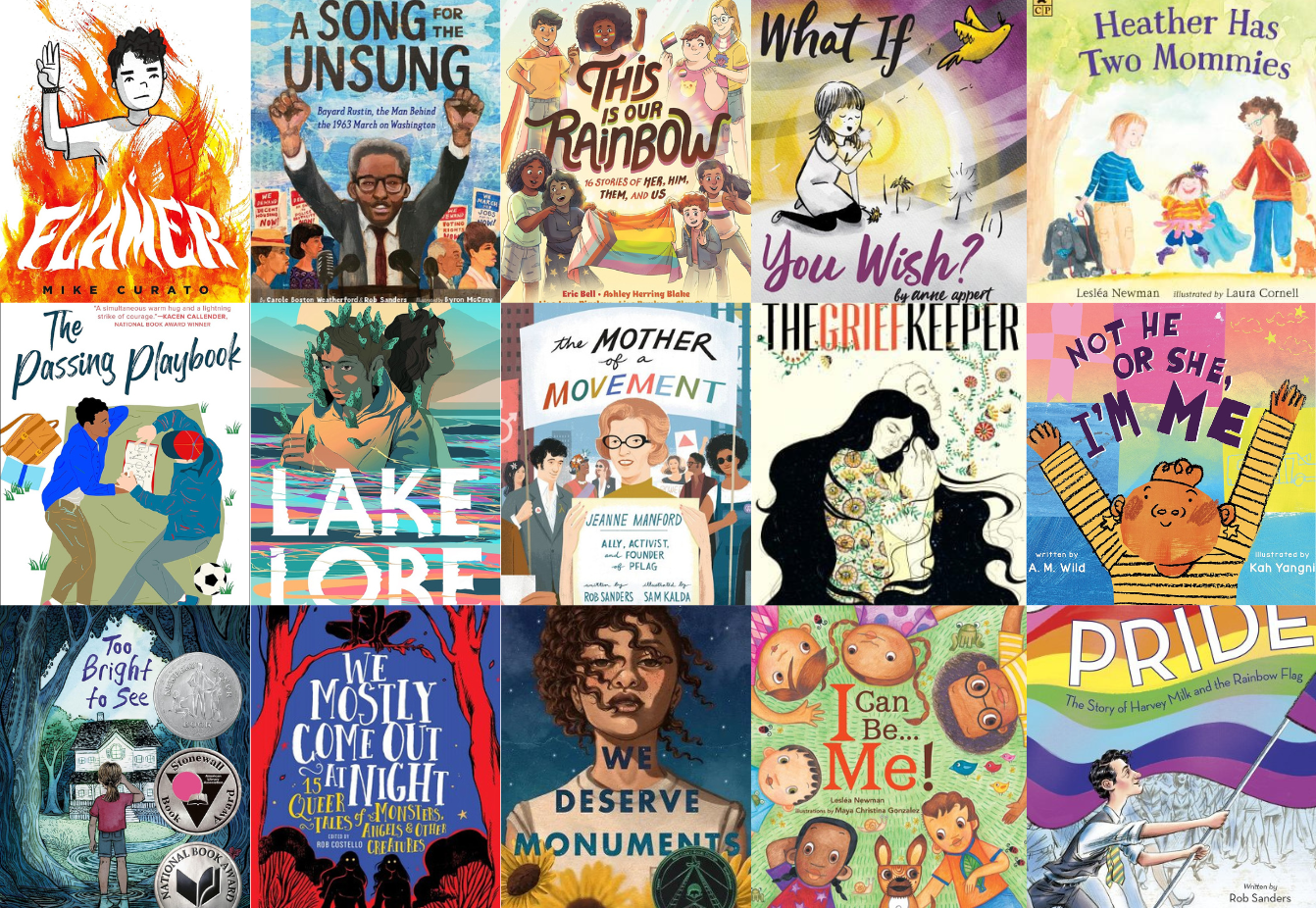 LGBTQ+ Voices Book Covers