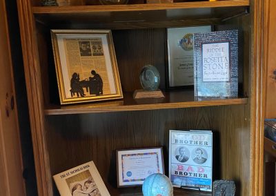 photo of Jim Giblin's Cabin bookshelves