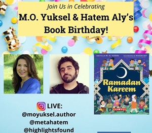 M.O. Yuksel and Hatem Aly's Book Birthday social media graphic