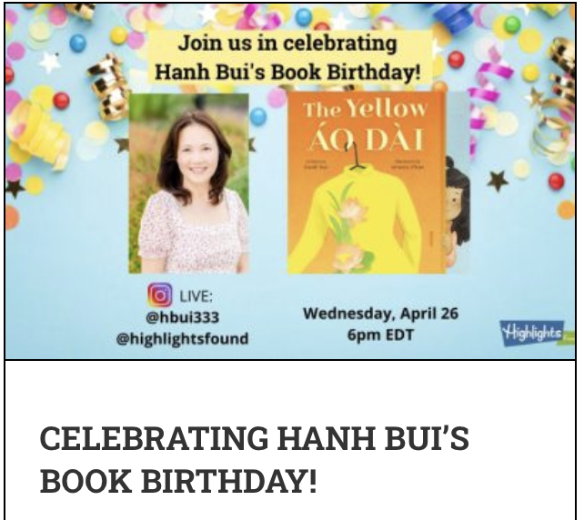 Celebrating Hanh Bui's Book Birthday