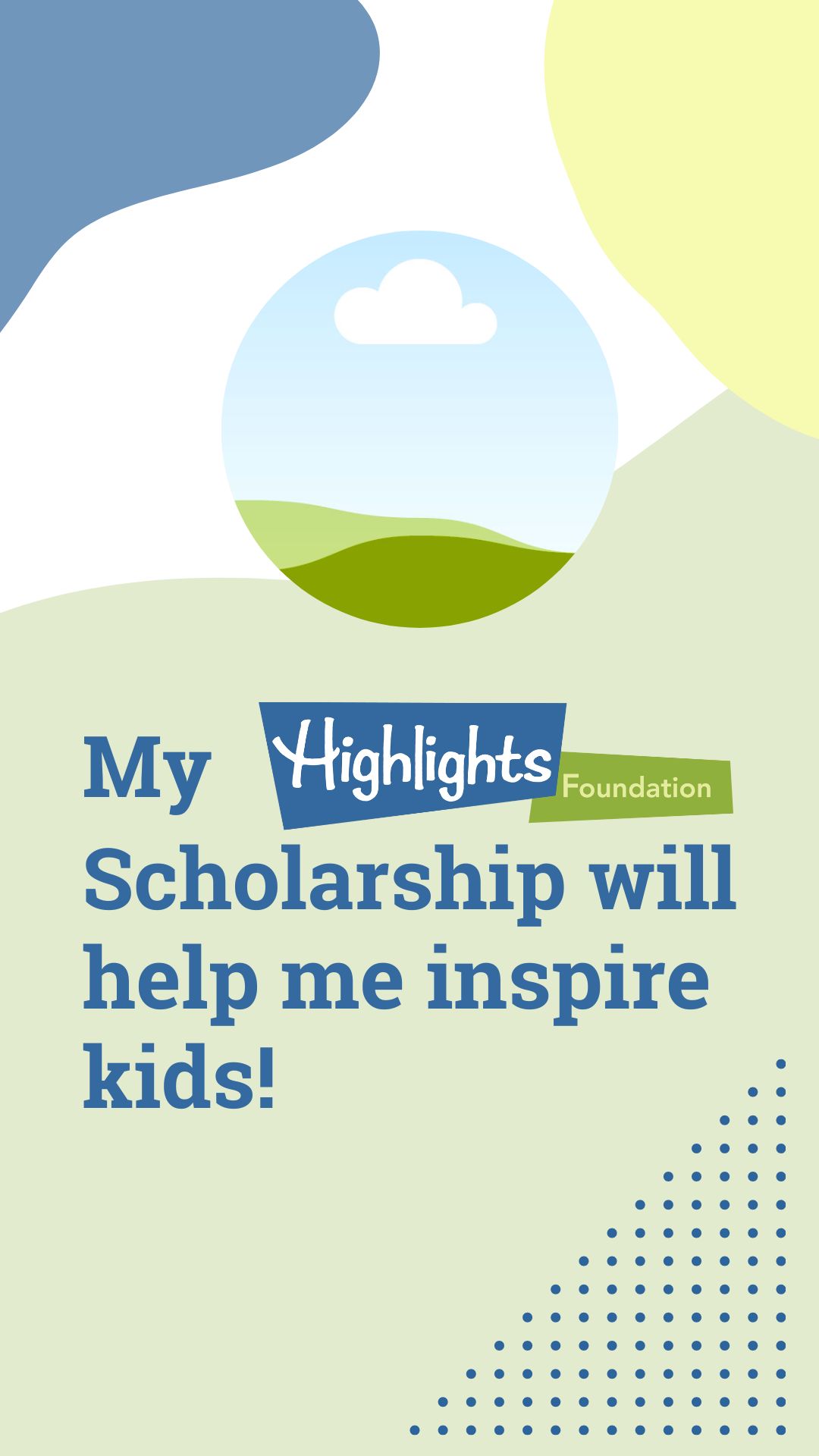 Scholarship graphic for Highlights Foundation 2025