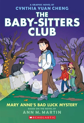Book cover: Babysitters Club Mary Anne's Bad Luck Mystery Graphic Novel