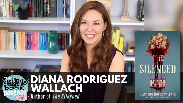Photo of Diana Rodriguez Wallach with her book cover The Silenced